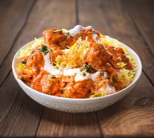 Biryani rice with Butter chicken