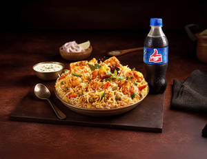 Paneer Subz Mughal Biryani + Thums Up + Raita