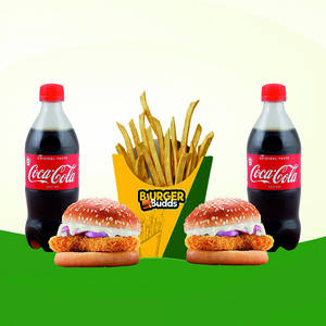 2 Veg Burger + 1 Small Fries + 2 Cold Drink