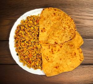 Egg Bhurji With 4 plen paratha