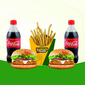 2 Veg Spicy Burger + 1 Small Fries + 2 Cold Drink