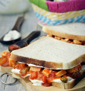 Paneer Tikka Sandwich-plain