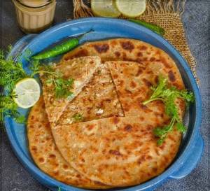 Paneer Parantha (2 Pcs) With Dahi [o]