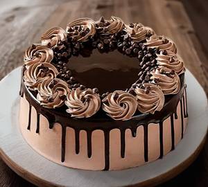 Dark choco chip chocolate cake eggless [1 pound]