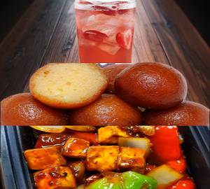 Monopoli Special Juice 350Ml+Paneer Chilli [9 Pieces]+Gulab Jamun (2 Pieces)           
