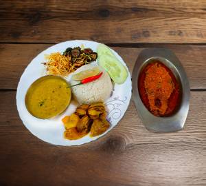 Katol Kalia Fish Rice Thali