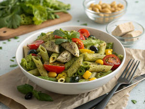 Veg Pesto Pasta Salad