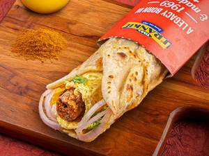 Chicken Seekh Kebab Frankie Roll (with Egg)