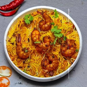 Donne Rayalaseema Chilli Prawns Biryani