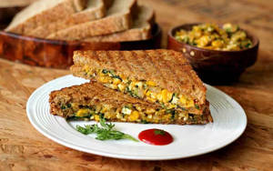 Paneer Corn Grilled Sandwich 
