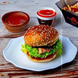Korean Barbeque Grilled Chicken Burger