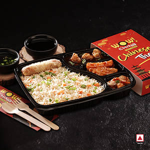 Chicken Thali - Veg Fried Rice with Chicken Manchurian