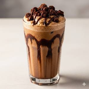 Cold coffee with brownie