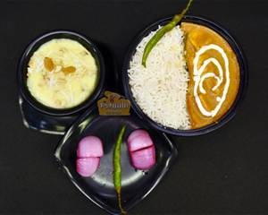 Paneer Butter Masala Rice Bowl + Kesariya Kheer