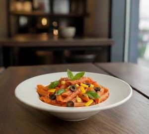 Tangy red sauce pasta
