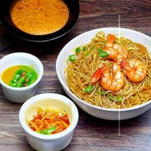 Chopper noodle prawn