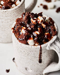 Hot Chocolate Milk With Brownie Bowl
