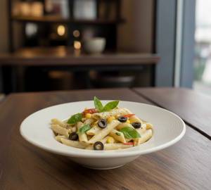 Creamy white sauce pasta