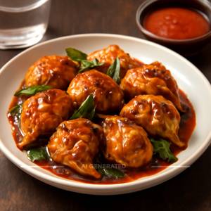 Chicken Chilli Basil Momos  (8Pcs)