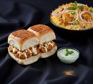 Keema Pav & Dum Murg Biryani (serve 2)