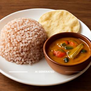 Kerala Combo- Sambar + Brown Rice+ Pappadam