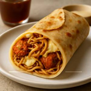 Manchurian Noodles Cheese Frankie