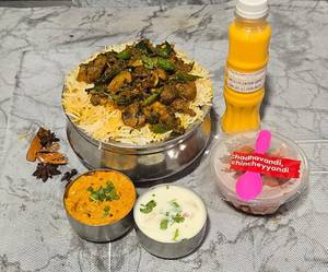Mushroom Biryani Full +double Ka Metha With Badam Milk