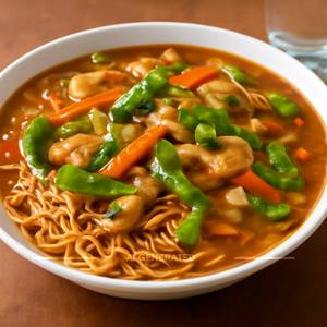 Veg Triple Noodles (With Gravy)