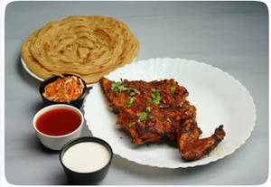 Quarter Chicken Al Faham With 1 Parotta