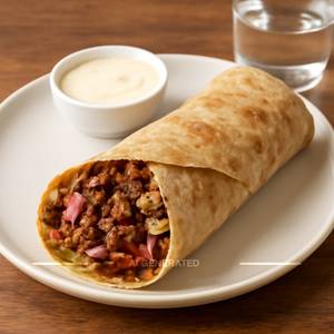 Mutton Shawarma In Wheat Roti