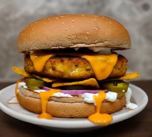 Veg Nacho Mexican Burger
