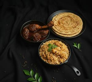 Choice Of Gravy & Dum Murg Biryani (Serve 2)
