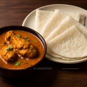 Chicken Curry With Neer Dosa(4 Pieces)
