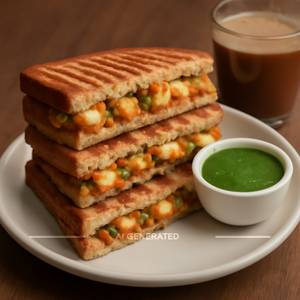 Jumbo Paneer Cheese Masala Grilled Sandwich