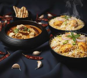 Junglee Murg Soup & Dum Murg Biryani (serve 3)