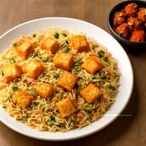 Paneer Fried Rice With Paneer 65 Dry