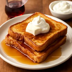 Traditional French Toast [With Maple, Butter & Cream]