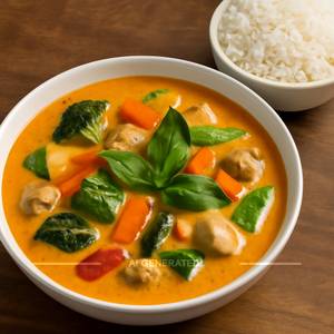 Veg Thai Curry (with Complimentary Steamed Rice) 