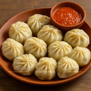 Vegetable Steamed Momos [8 Pieces]