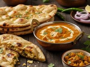 2 Paneer Naan With Shahi Paneer