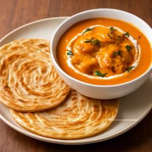 Butter Chicken With 2 Laccha Paratha