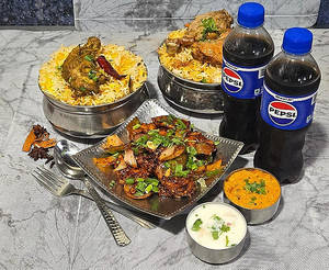 Goungra Chicken Biryani + Fry Biryani + Chili Egg + 2Soft Drink[250ml]