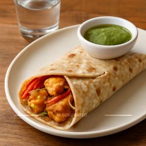 Paneer Roll In Wheat Roti
