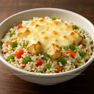 Cottage Cheese Cauliflower Rice + Melting Cheese
