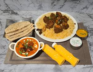 Chicken Fried Family+2badam Milk+butter Chicken+3pc Rumali