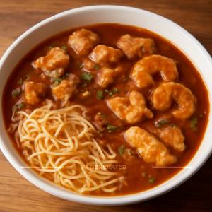 Mix Chopper Schezwan Rice Noodles (With Gravy)