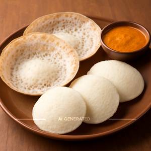 Idli (3 Pcs) + Appam (2 Pcs )