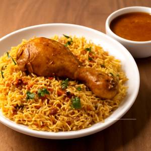Leg Piece Biryani with Gravy