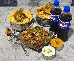 Goungra Chicken Biryani + Fry Biryani + Chili Egg + 2Soft Drink[250ml]