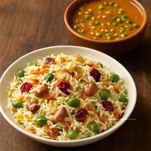 Kashmiri Pulao With Matar Curry Sweet